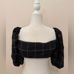 Rumer The Label Revolve Quinn Crop Top Sz L Linen Resortwear Beach Vacation